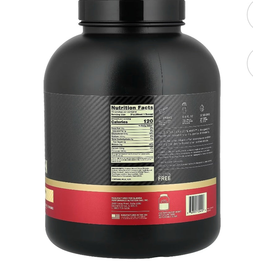 Optimum Nutrion-Proteina-100%Whey Gold 5Lb