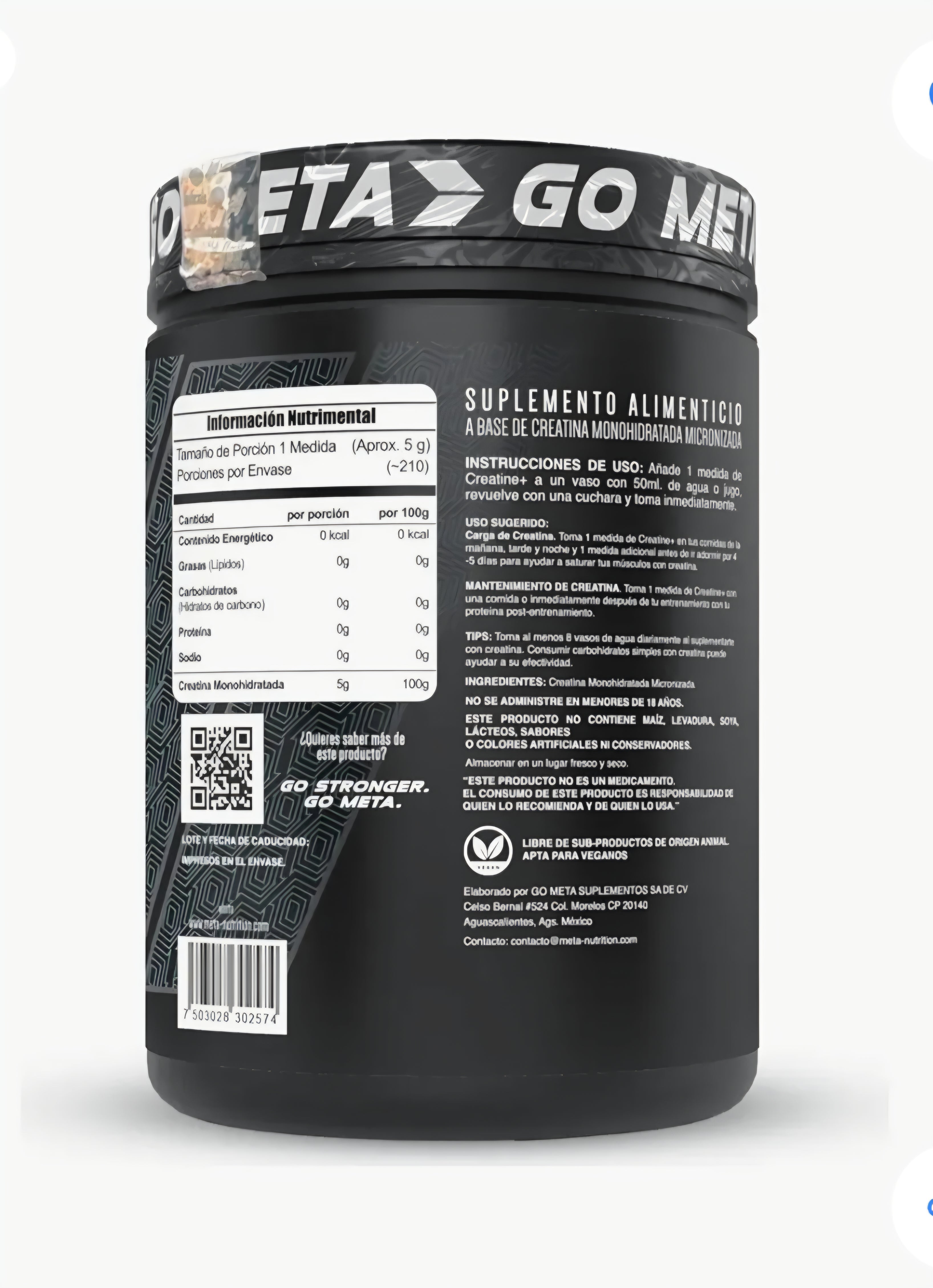 Meta Nutrion-Creatina Monohydratada(210Serv)