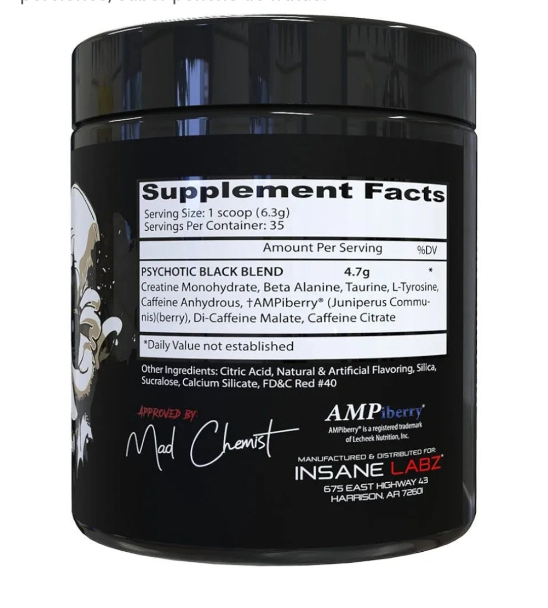 Psychotic  PRE-Entreno.. Black (35Serv)