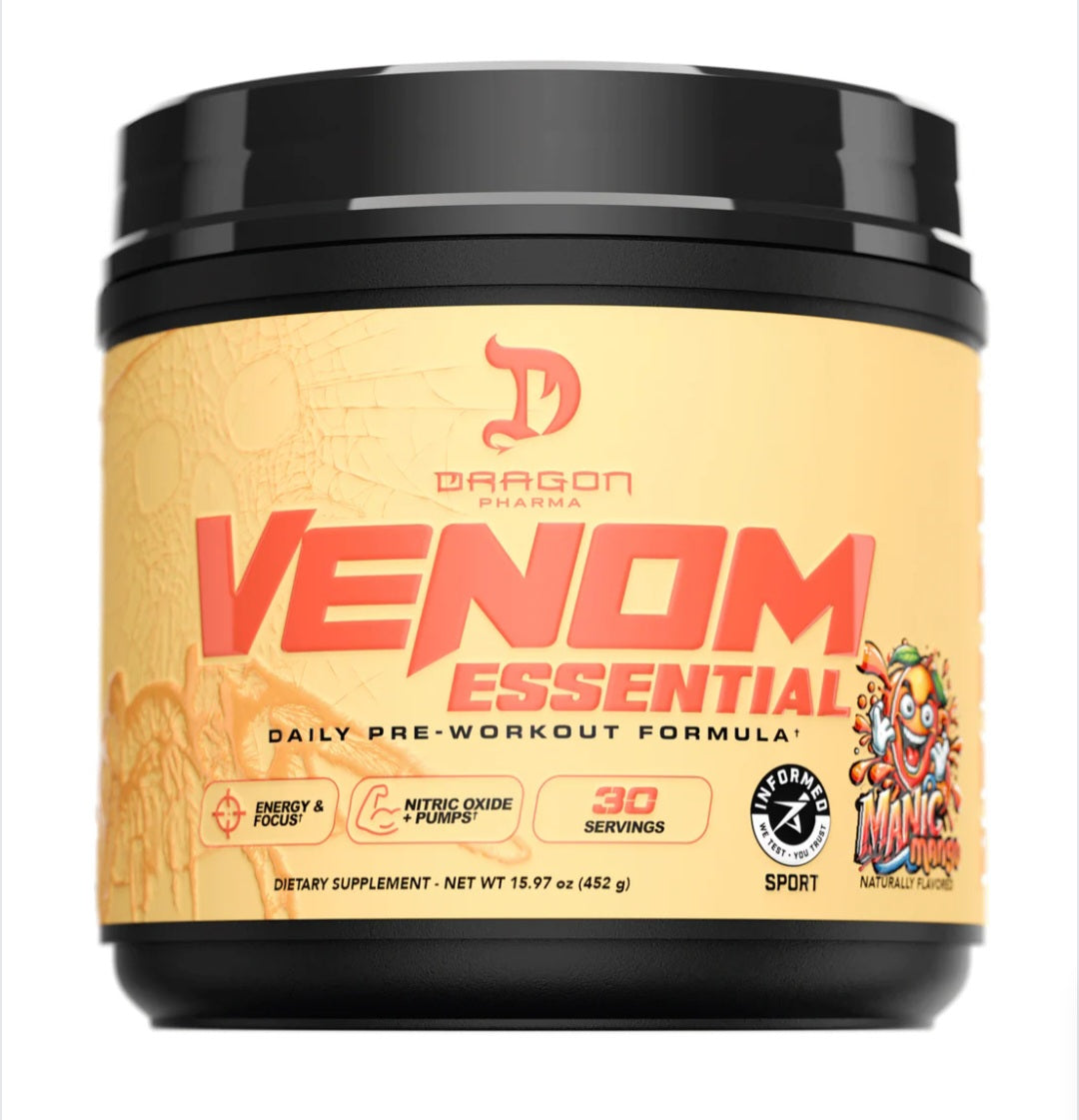 Dragon  PRE-Entreno(Estimulador Ligero)Venom Essential (30Serv)