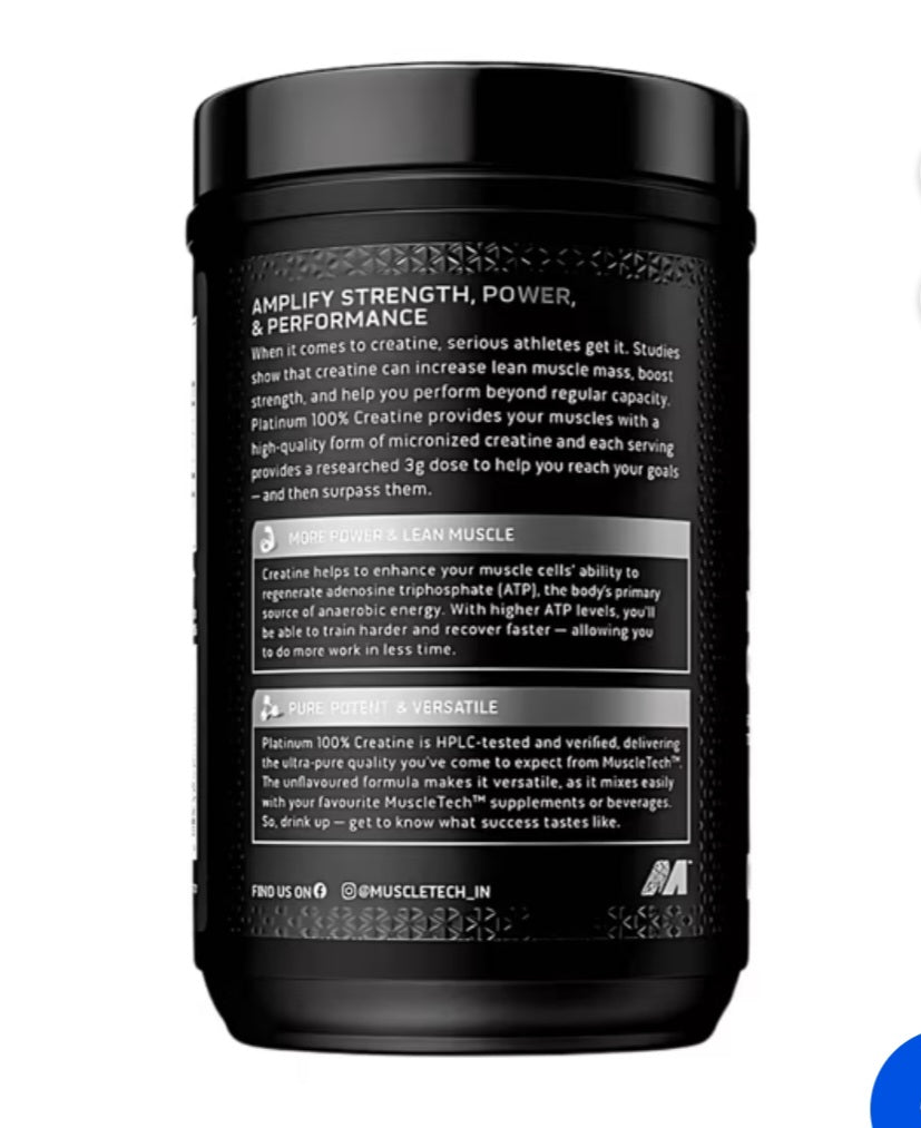 MuscleTech- Platinum Creatina Monohydratada (80Serv)