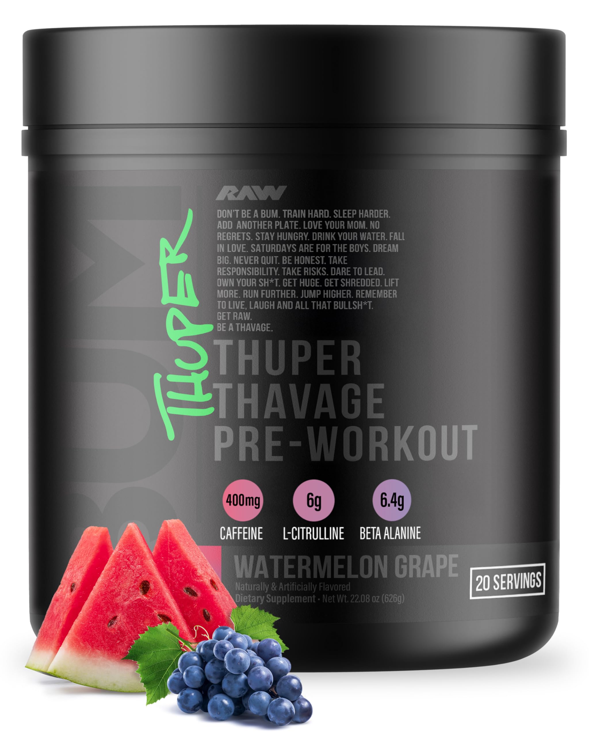 RAW Thuper-- Pre-Entreno (20Serv)