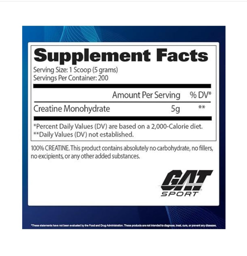 GAT Sport- Creatina Monohydratada (200Serv)