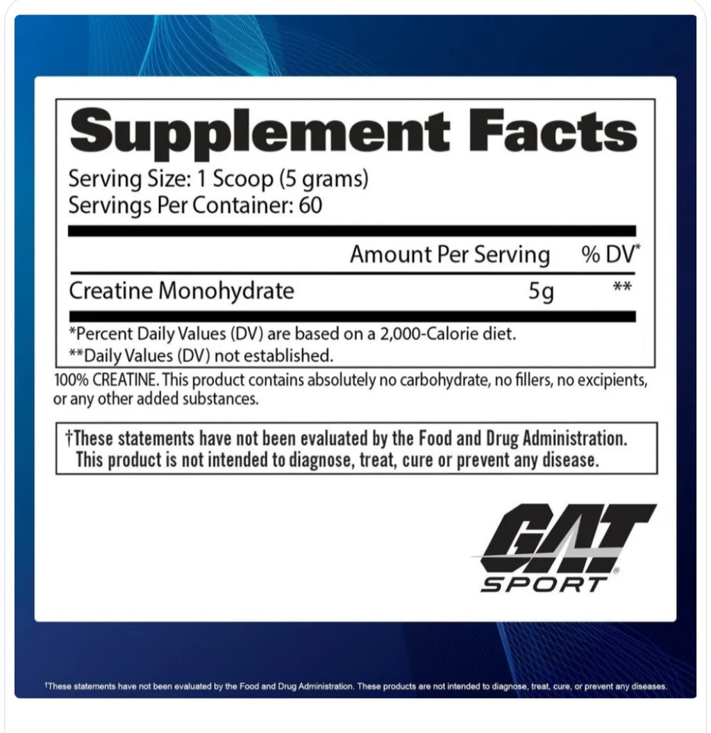 GAT Sport- creatina Monohydratada (60Serv)